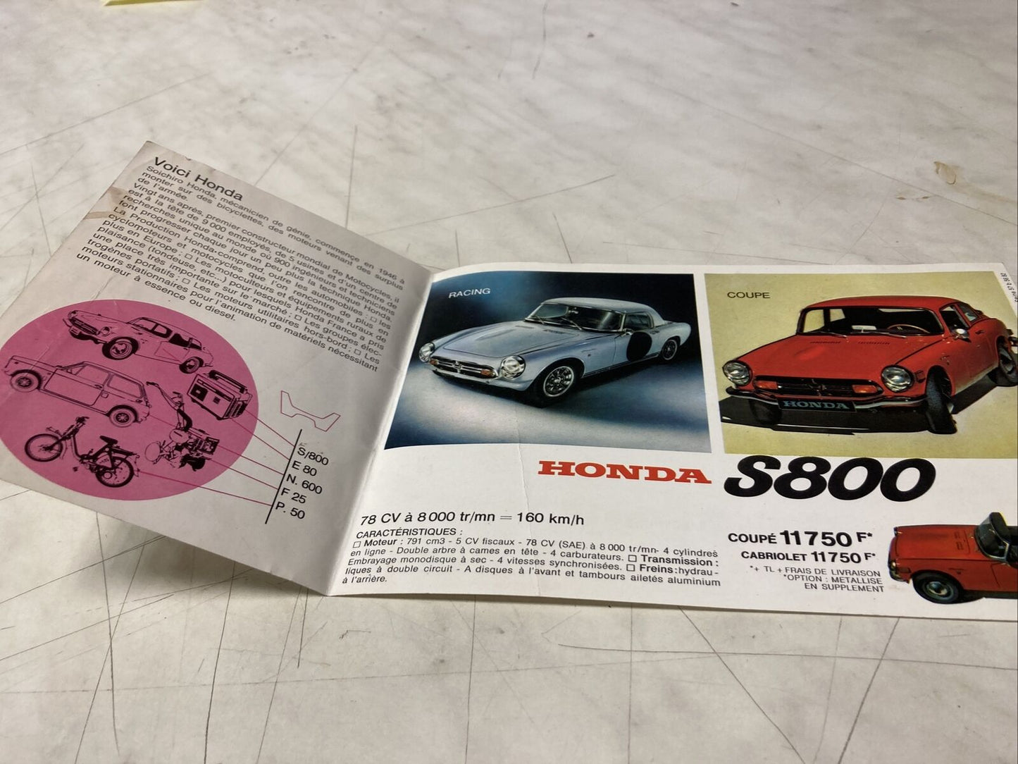 TEST - Honda N600 S800 racing coupé (Catalogues pièces détachées auto)