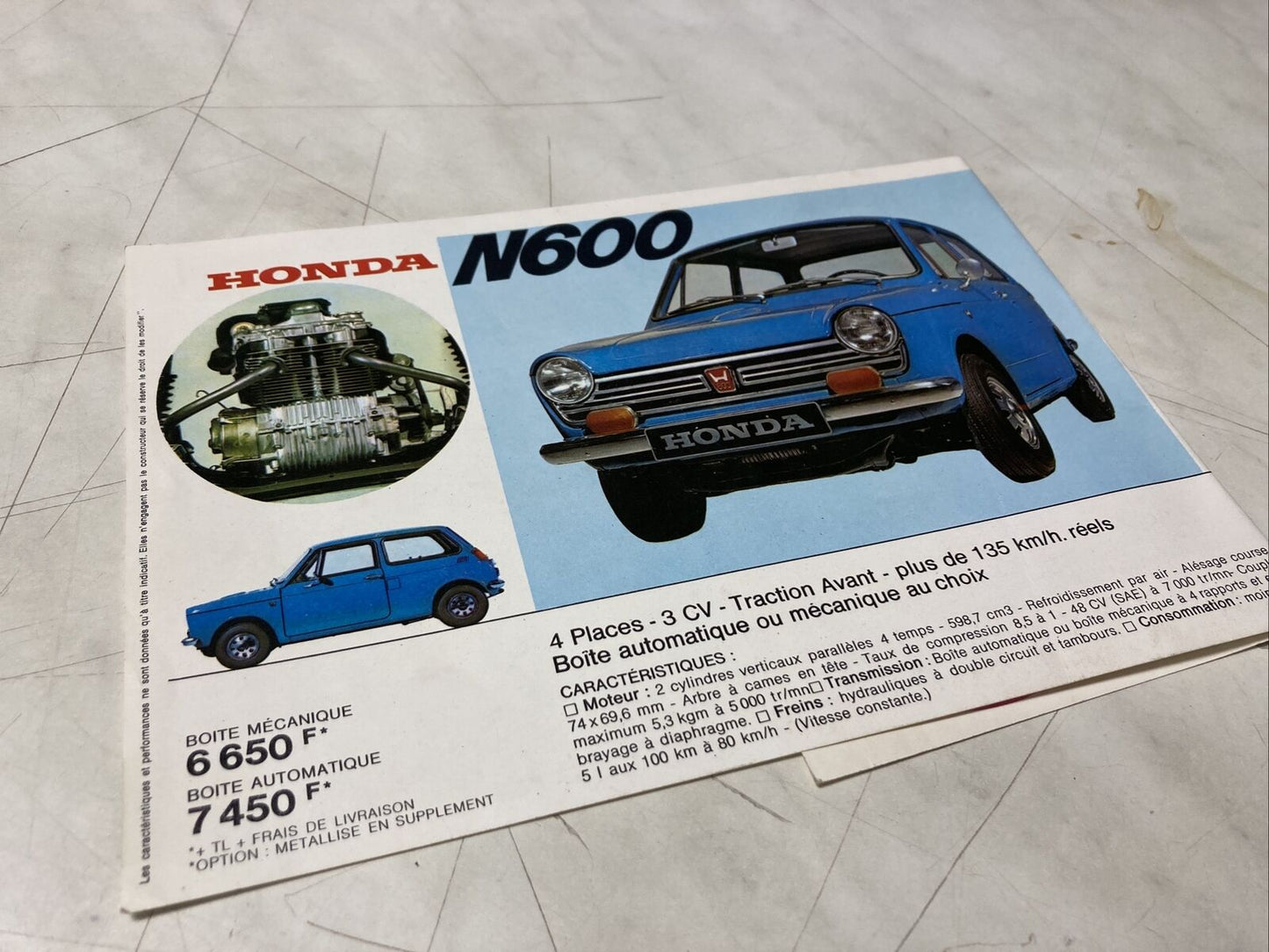 TEST - Honda N600 S800 racing coupé (Catalogues pièces détachées auto)