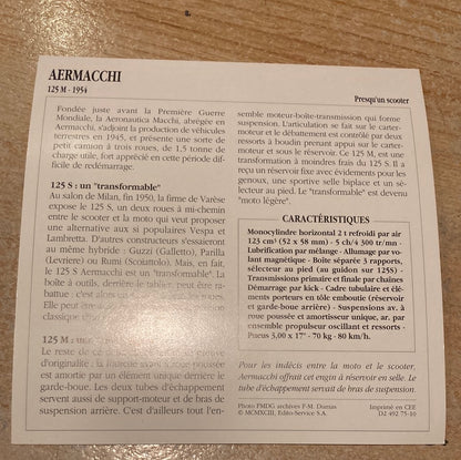 TEST - carte collection moto : Aermacchi Harley Davidson 125 M 1954 Atlas